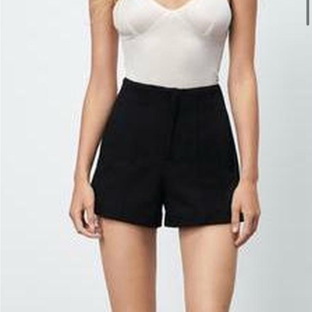 Zara High Waist Black Women's Shorts
